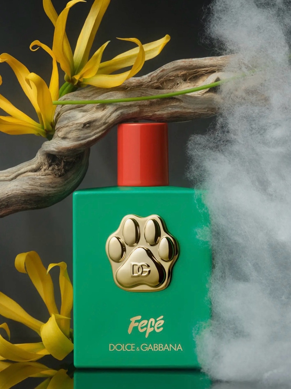 Dolce & Gabbana Fefé Dog Fragrance Mist - Yellow with Gold Paw alcohol free